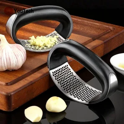 Trituradora de prensa de acero inoxidable trituradora manual de menuza trituradora de ajo de fruta Herramientas vegetales Accesorios de cocina Gadget