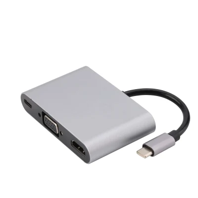 USB C a HDMI y VGA y PD 3 pulg 1 Hub