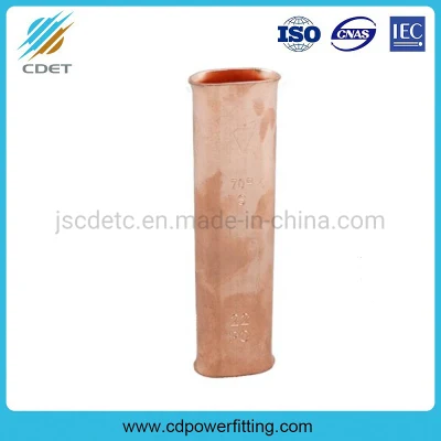  El cable eléctrico de la camisa de crimpado de accesorios de tubería de cobre estañado Conector tubo oval