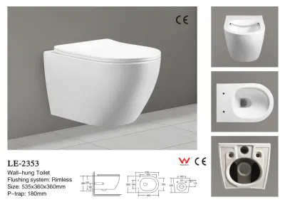 Chaozhou Sanitary Ware Verde Muebles WC Cuenco Accesorios Cerámica Color Baño 2353-1
