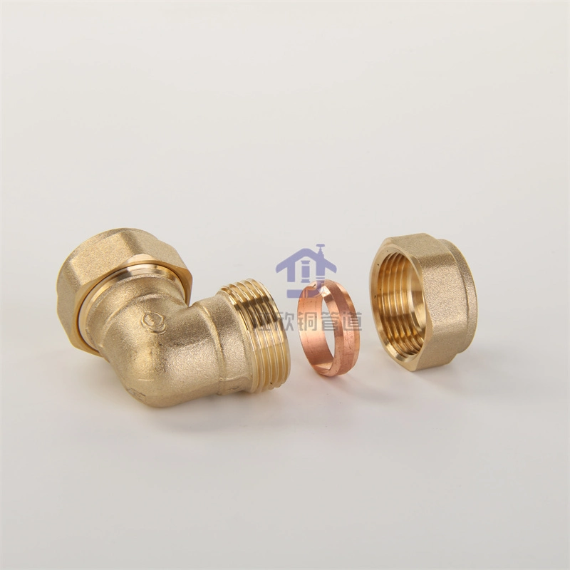 Brass M Compression Adapter Pipe Fitting Top 3