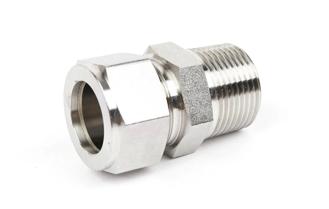 Stainless Steel Compression Tube Male Adapters Double Ferrule Fittings Male Connector