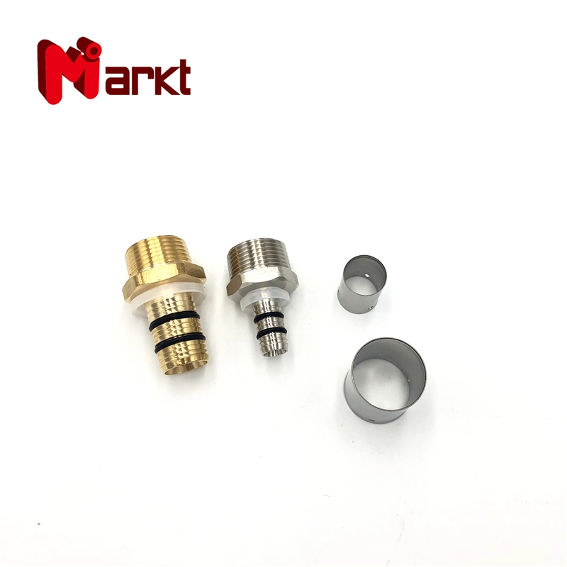 Male Thread Copper Nickel Plated Pex Pipe Brass Press Fitting