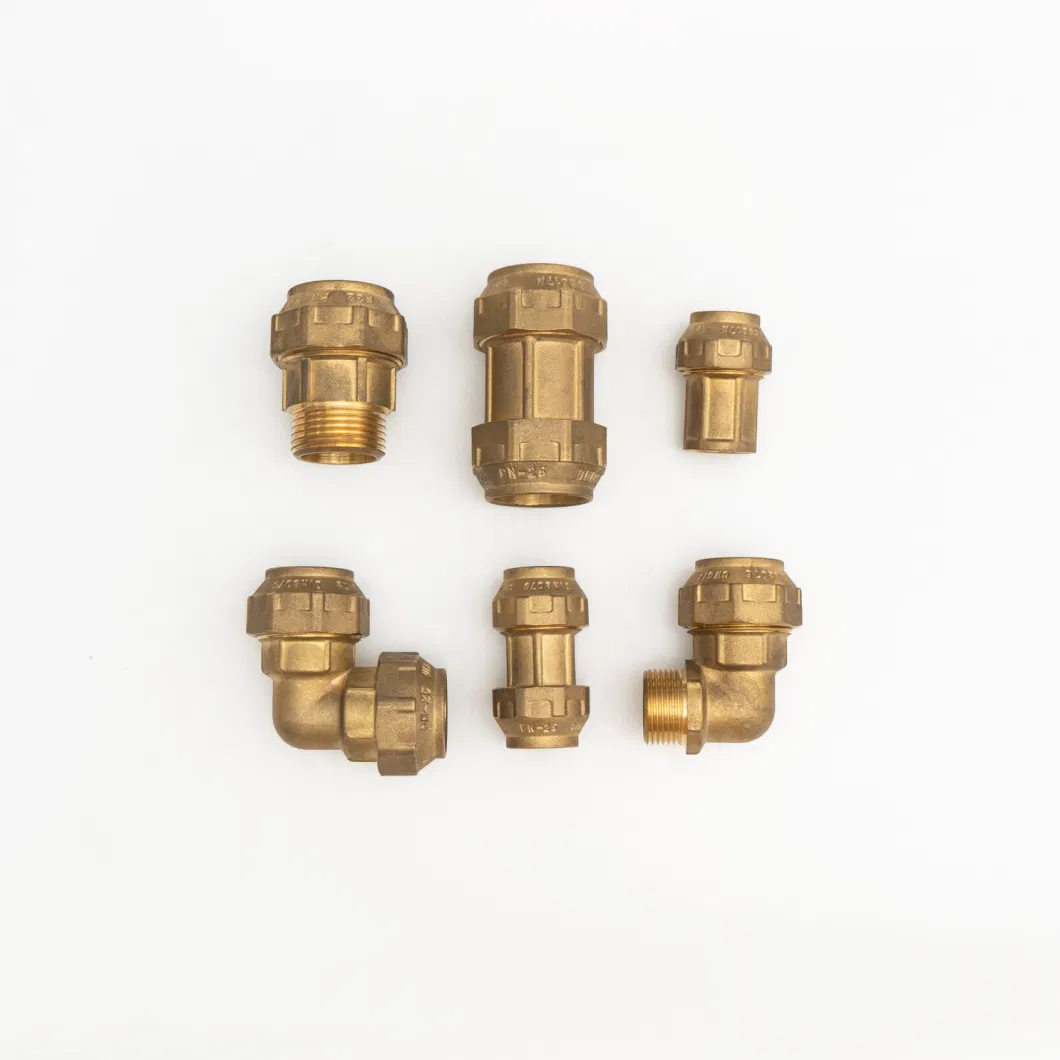 Brass Male Compression Coupling for Polyethylene Pipe, 40mm X 1 1/4