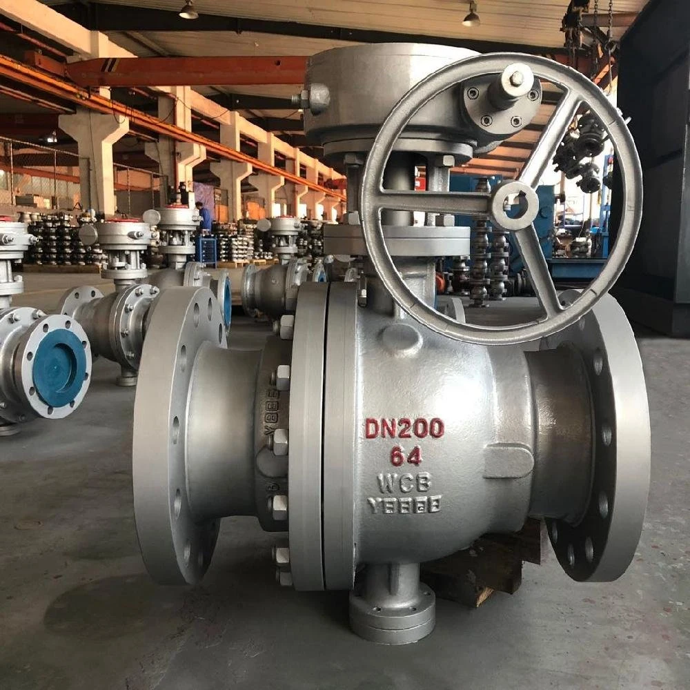 Cast Steel/Stainless Steel Two Pieces/Three Pieces Flanged Trunnion Ball Valve