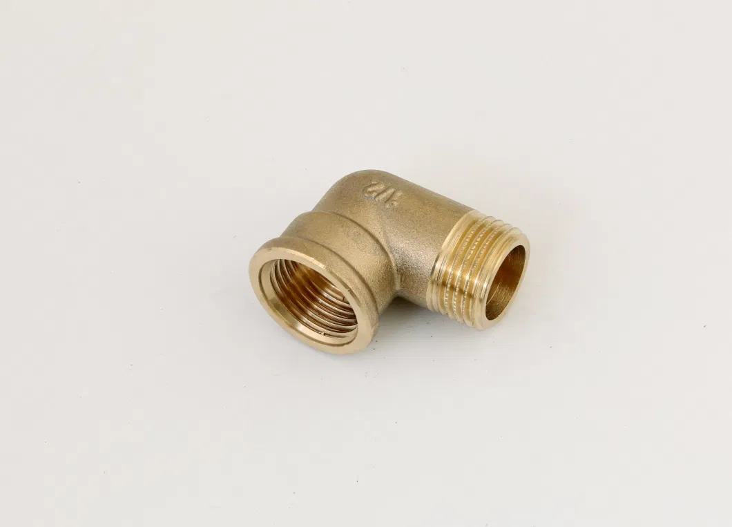 High Quality Forged NPT or Bst Thread OEM Brass Elbow Pipe Fitting 90 Degrees Elbow Fitting Plumbing