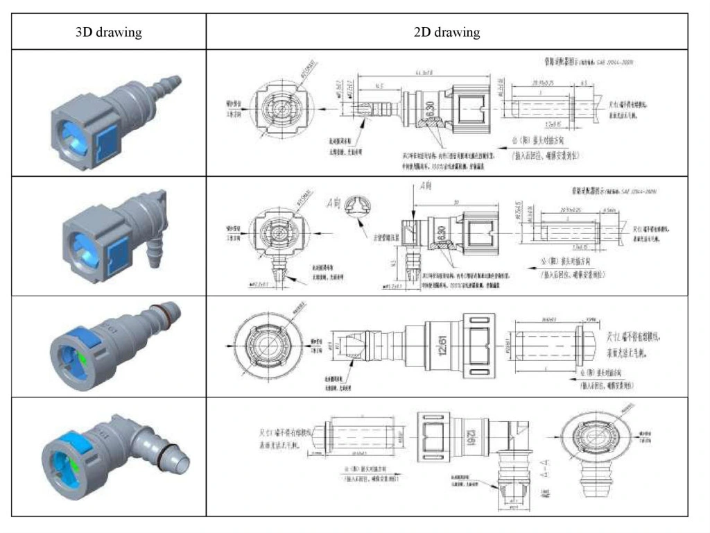 SAE J2044 SCR Urea Tube Quick Connector for Trucks