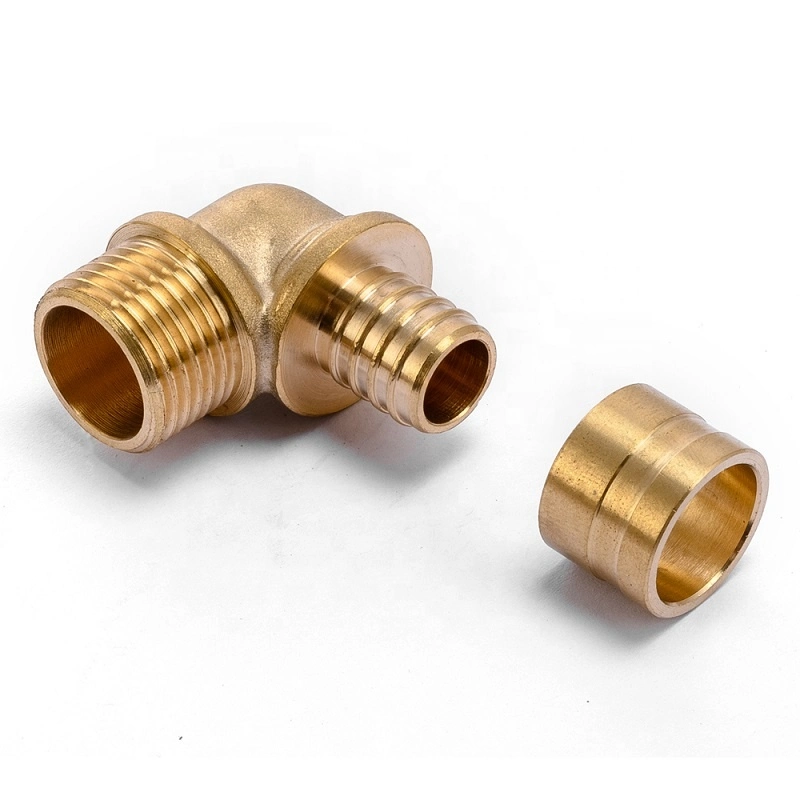 Customized Brass Forged Male Tee Water Copper Sliding Pipe Fitting Connector