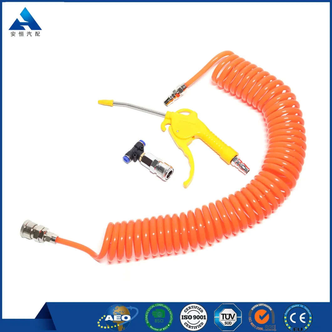 Spring PU Tube with Air Duster Spray Gun Spiral Hose Truck Dust Blower Clean Nozzle Blow Tool Kit Good Sale