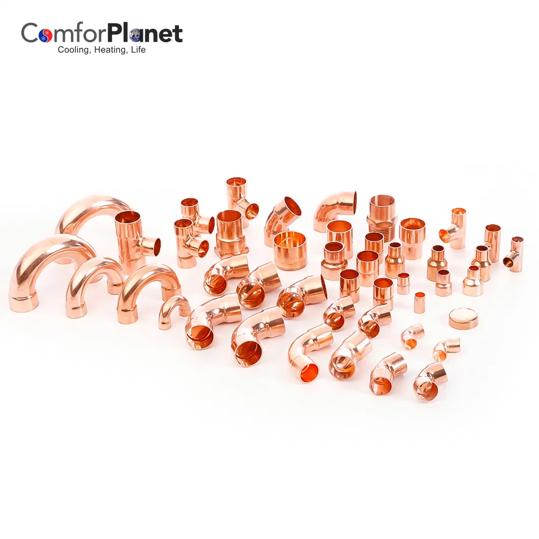 HVAC Systems &amp; Parts Air Conditioning Refrigeration Tube Connector10mm 15mm 50mm Elbow Copper Pipe Fittings for Plumbing