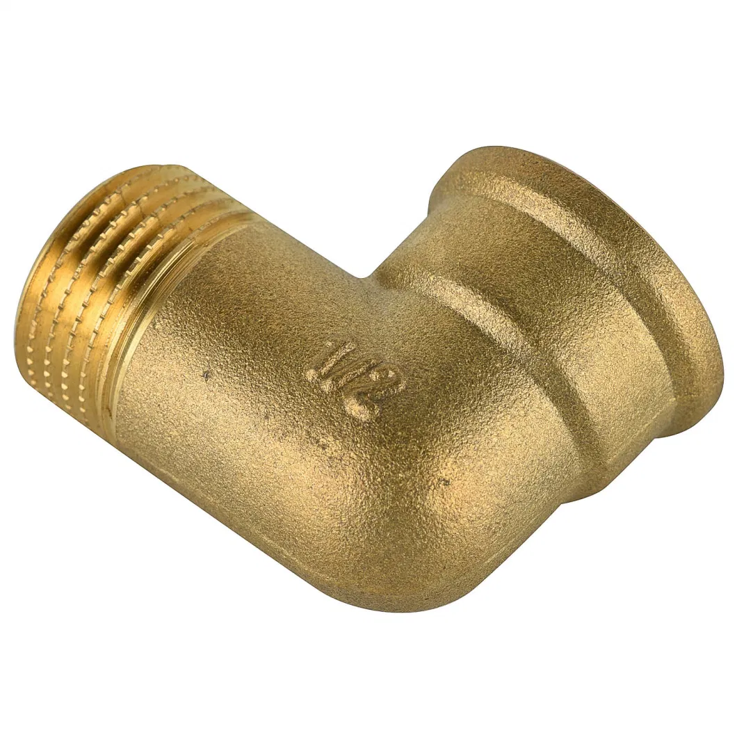 High Quality Forged NPT or Bst Thread OEM Brass Elbow F/M Thread Pipe Fitting 90 Degrees Elbow Fitting Plumbing