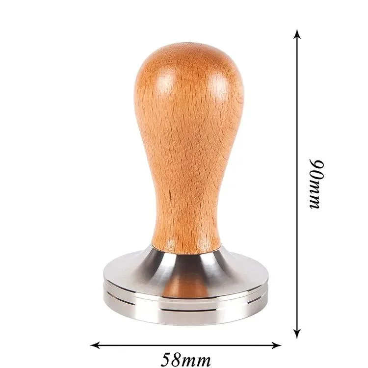 Coffee Tamper Espresso Press with Tamper Mat 304 Stainless Steel Flat Base for Coffee Grounds Espresso Machines Accessory