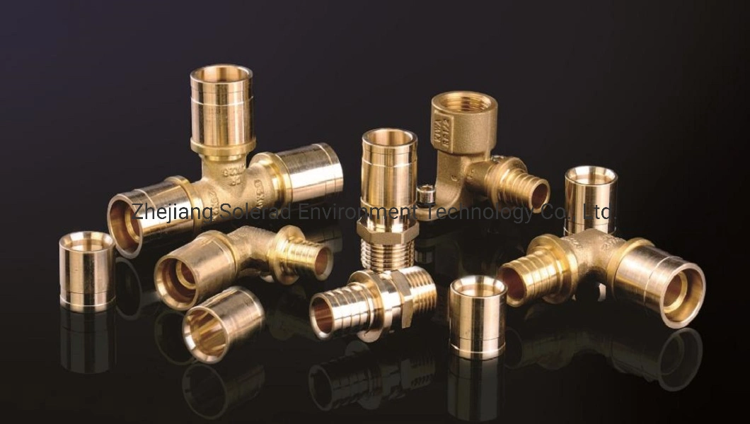Brass Sliding Fittings Corrosion Resistance Internal Thread Elbow, Tee, Coupling for Heating Systems