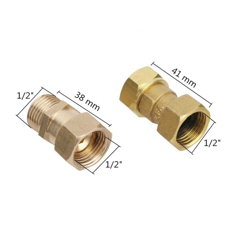 1/2&quot; Tee Elbow Straight Brass Pipe Thread Compression Fittings Garden Connector