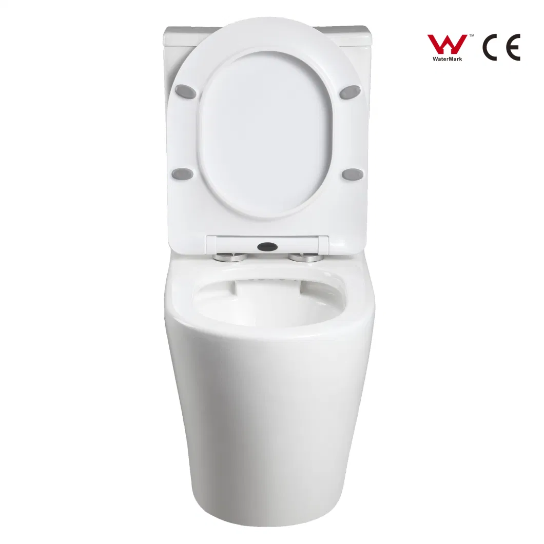 Rimless Round Gloss White Back to Wall Two Piece Toilet