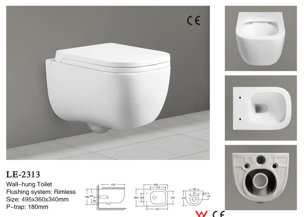 China Wholesale Sanitary Ware Green Furniture Toilet Bowl Accessories Ceramic 2313-Oii