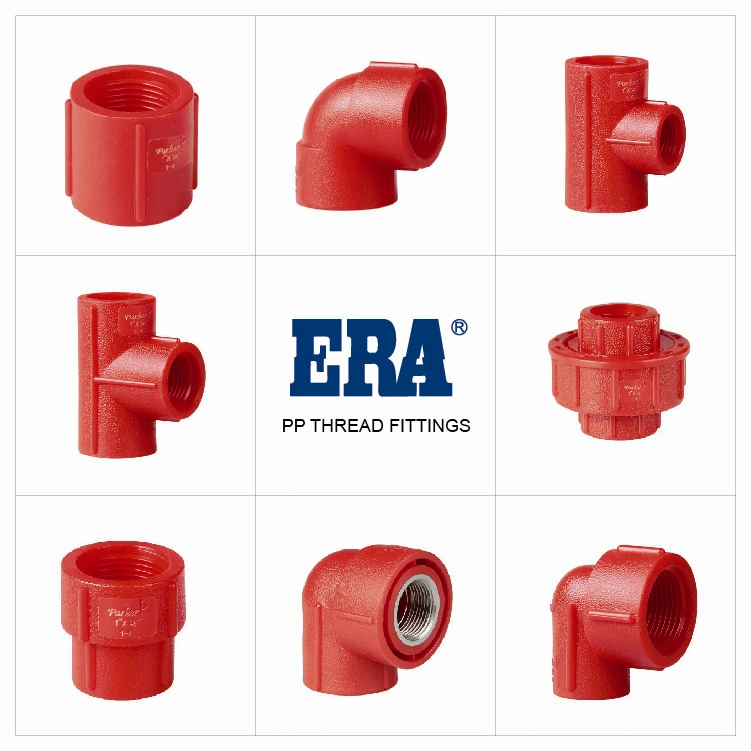 Era Plastic/PP Thread Pipe Fitting Female Thread Tee with Brass BSPT with CE/Watermark/Wras Certificate