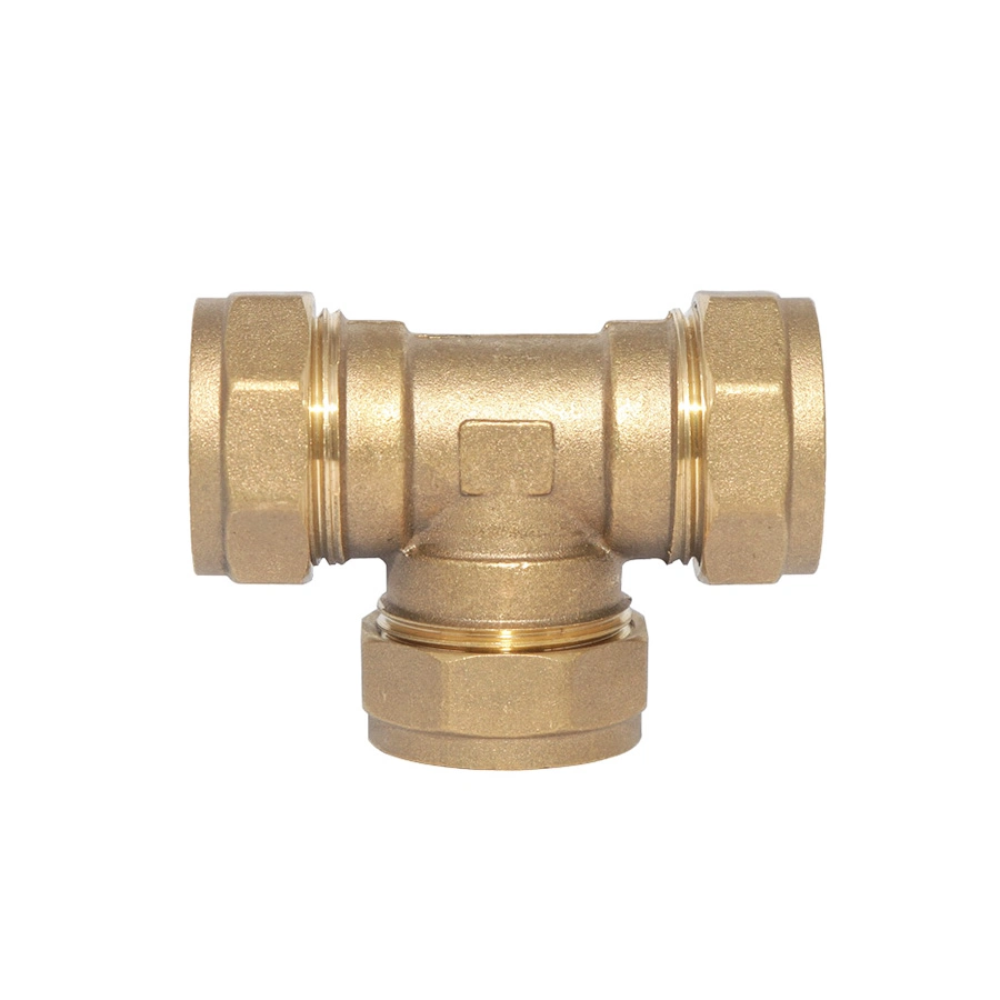 Brass Compression Coupling for Connecting Copper Pipe