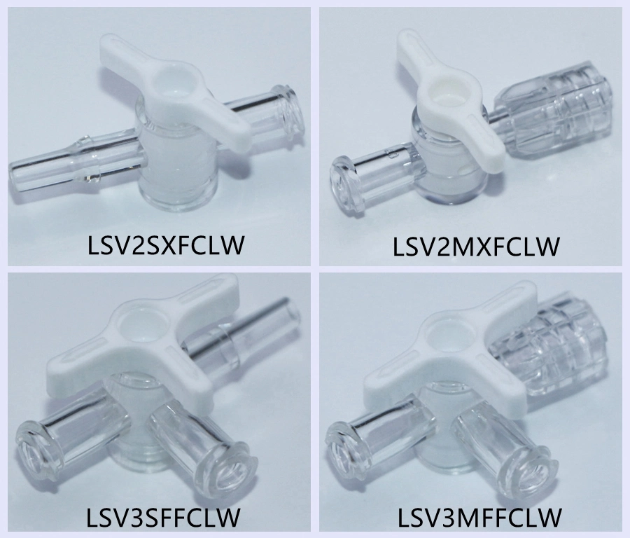 Chemical Resistant One Way Three Ways Water Control Valve Female Male Luer Lock Stopcock Valve