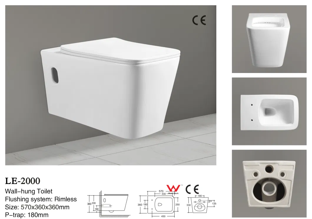 Sanitary Ware Green Furniture Toilet Bowl Accessories Ceramic 3381-Lm