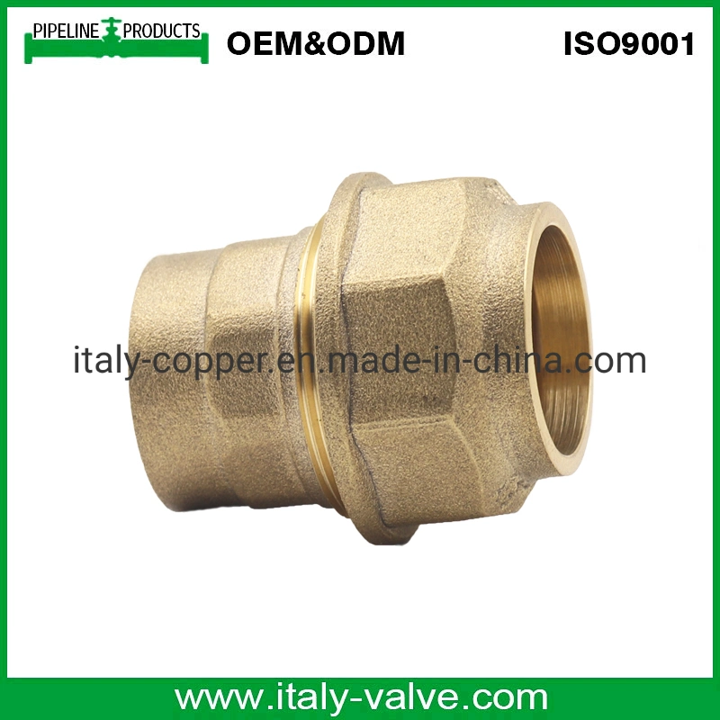 Brass Female Straight Spanish Compression Coupling for PE Pipe Fitting