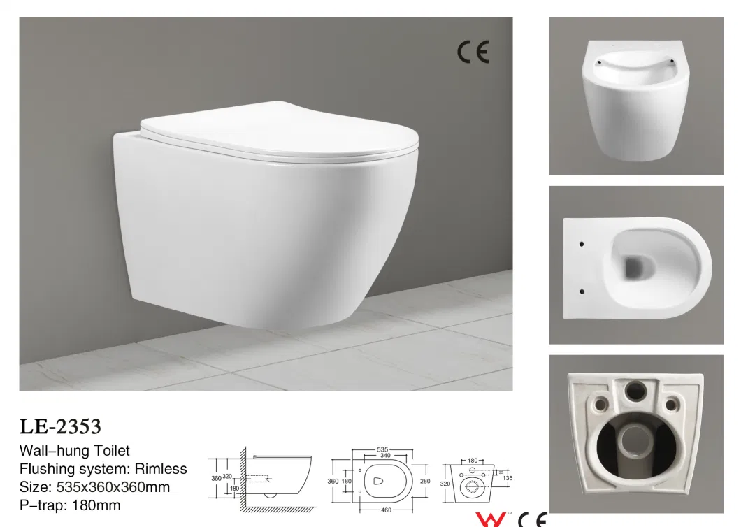 China Wholesale Sanitary Ware Green Furniture Toilet Bowl Accessories Ceramic 2313-Oii