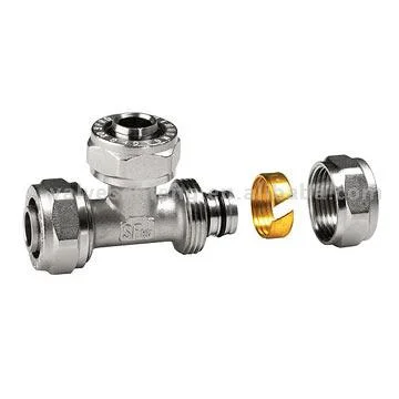 Brass Elbow Tee Straight Pex Pipe Compression Fitting