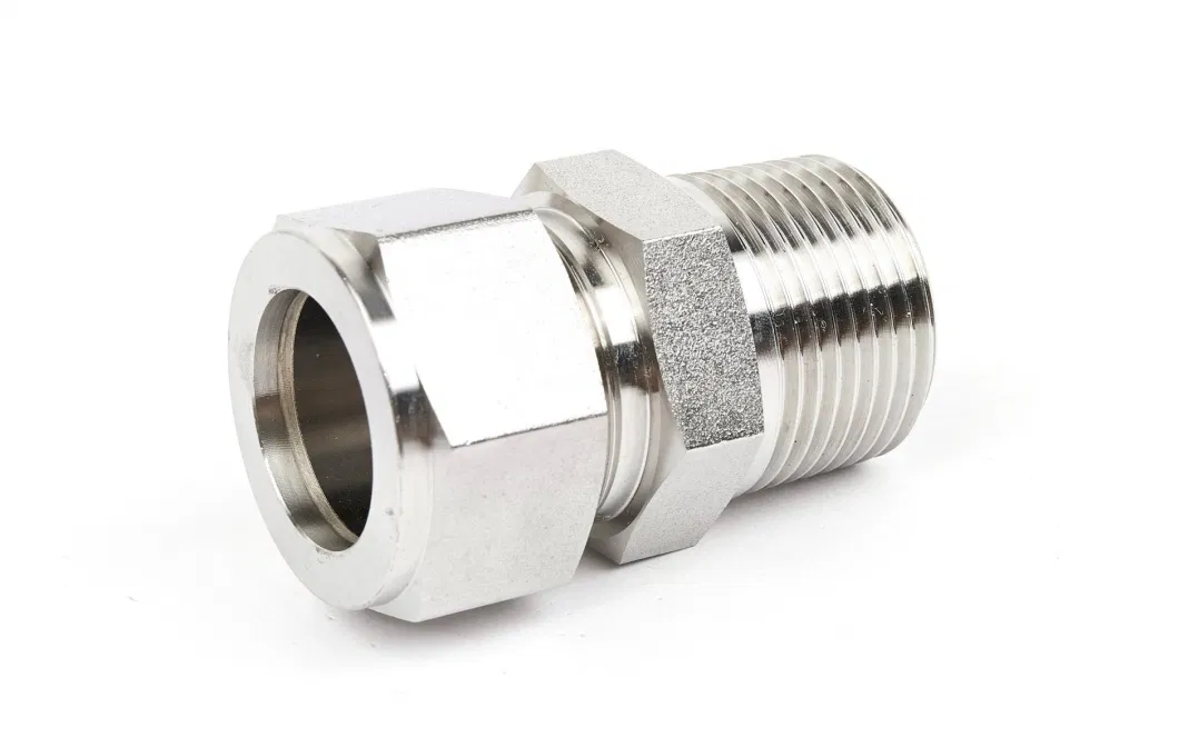 SS316L Compression Tube Male Adapters Union Fitting Double Ferrule Fittings Male Connector