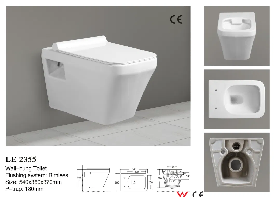 China Wholesale Sanitary Ware Green Furniture Toilet Bowl Accessories Ceramic 2313-Oii