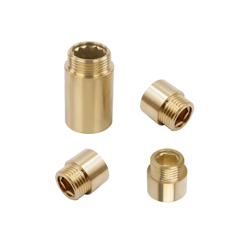 Thread Connector Brass Compression Fittings Brass Fittings Straight Coupling for Water and Gas