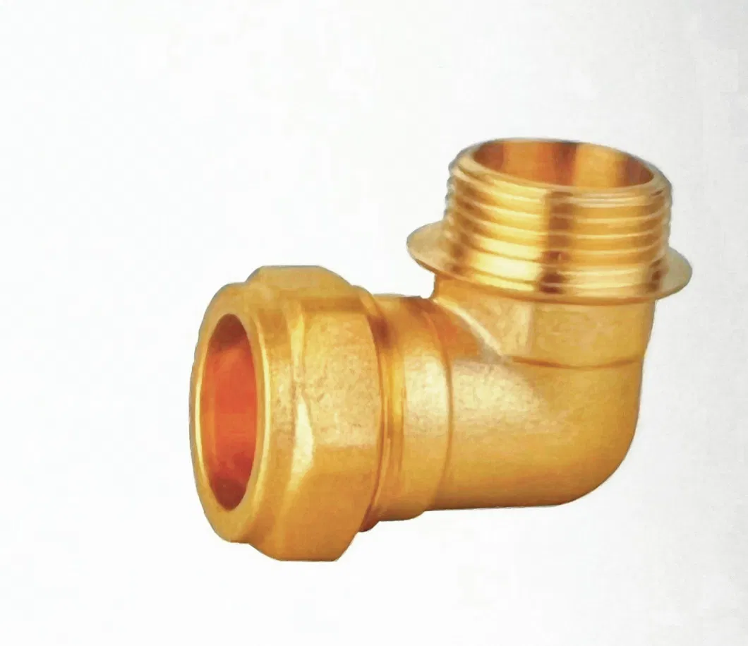 Brass Male Coupling Plumbing Pipe Fittings Brass Screw Compression Fittings for Copper Pipe