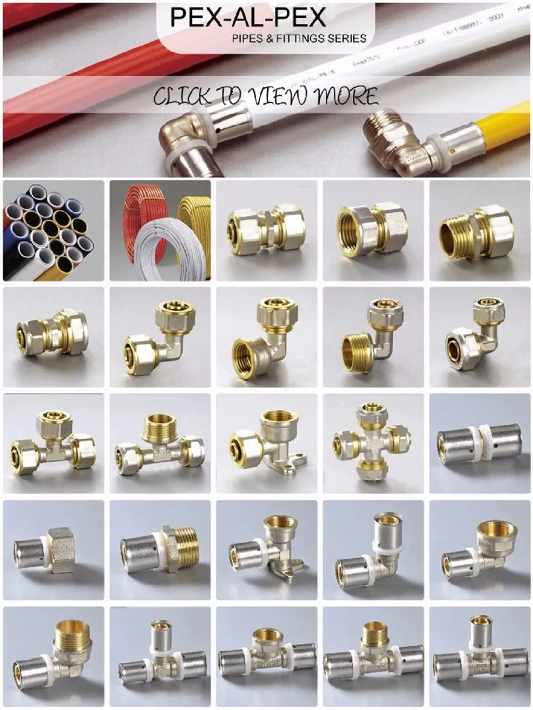 90 Degree Brass Elbow Pushfit Compression Brass Fittings for Pex-Al-Pex Multilayer/Composite Pipes