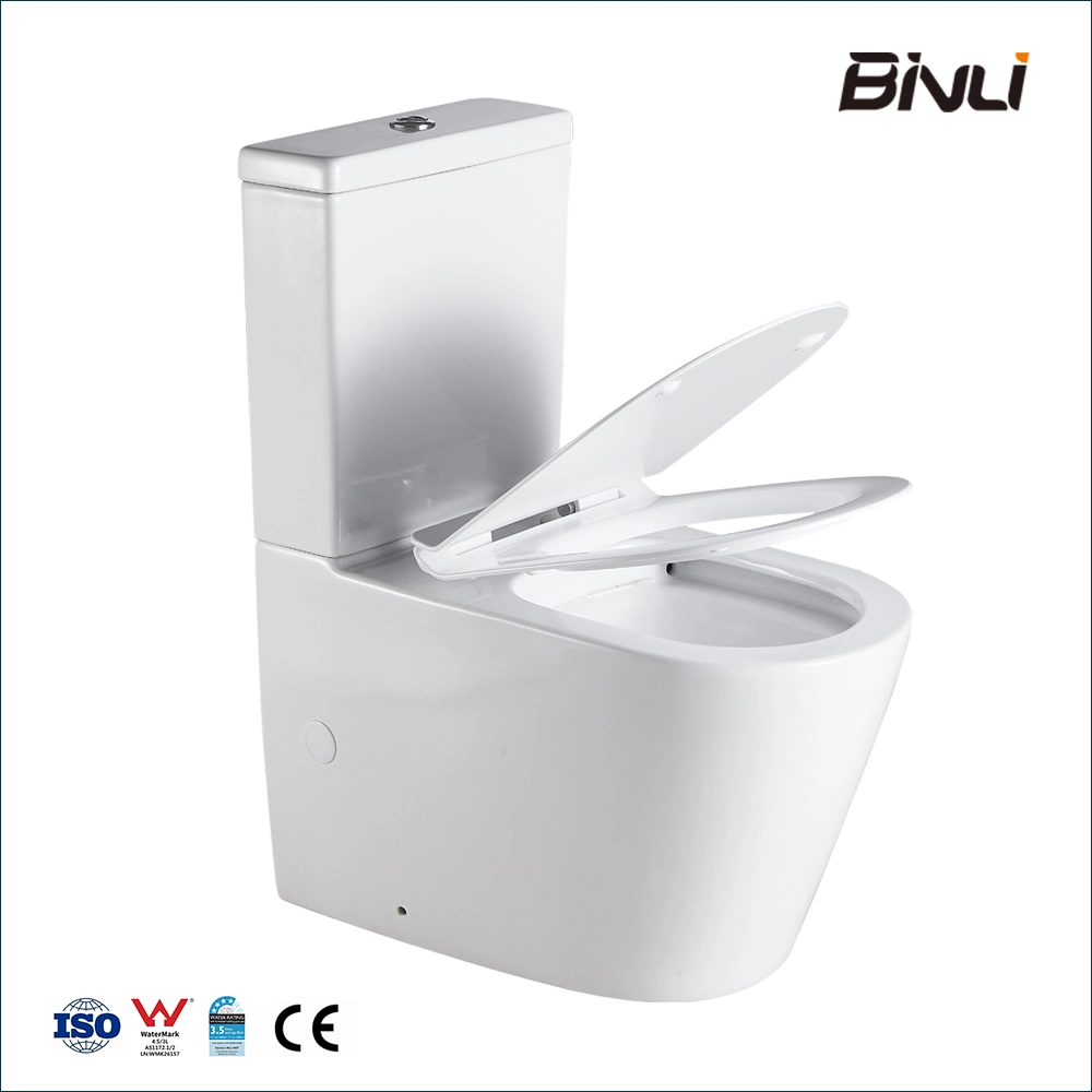 2022 Australian Standard Handicap Floor Mounted Two Piece Rimless Toilet Accessories