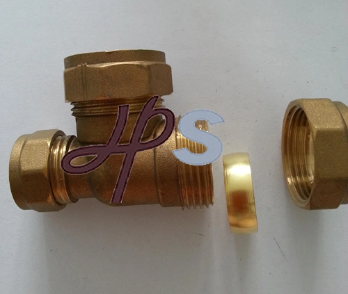 Brass Compression Fitting for Copper Pipe