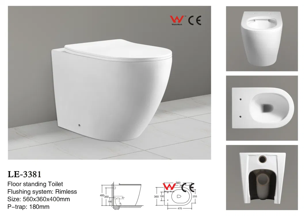 Sanitary Ware Green Furniture Toilet Bowl Accessories Ceramic 3381-Lm