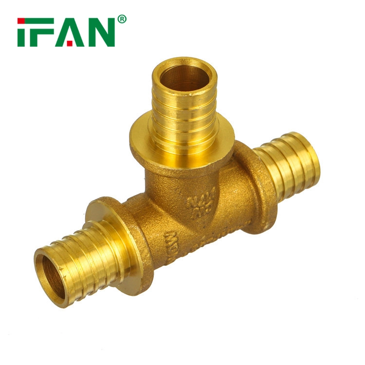 Ifan Pex-a Pipe Brass Sliding Fittings Brass Tee for Underfloor Heating Systems Connection