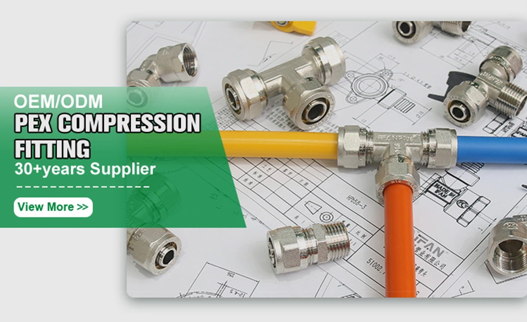 Ifan Male Coupling Brass Compression Fittings for Pex-Al-Pex Pipe