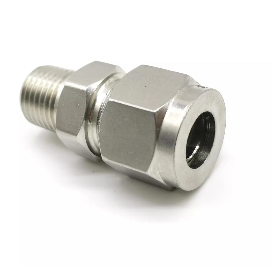 NPT Stainless Steel Tube Fitting Inoxidable Union Instrument Male Connector Compression Fitting