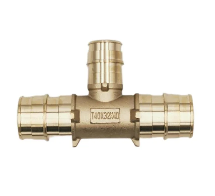 Pex Brass Fitting Reduce Tee for Pex Pipe Connection