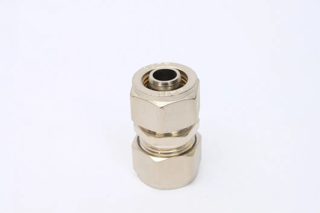 Multilayer Pex Compression Brass Fittings Straight Couplings