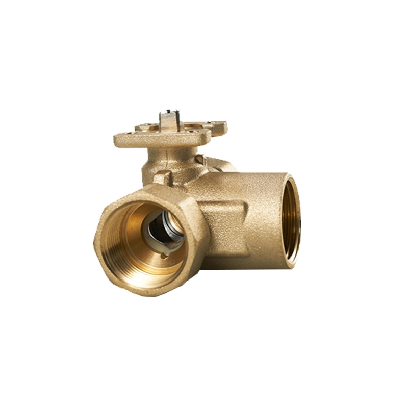 Winvall 3 Way Ball Valve Water Flow Control Electric Motorized Brass 2&prime;&prime; Three Way Valve 0-10V/4-20mA