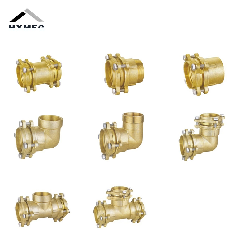 Brass Large Version Equal Compression Fitting 90 Degree PE Elbow Coupling