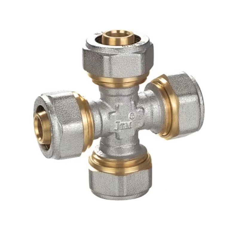 Custmomized Female Tee Screw Brass Press Fittings for Control Flow Water
