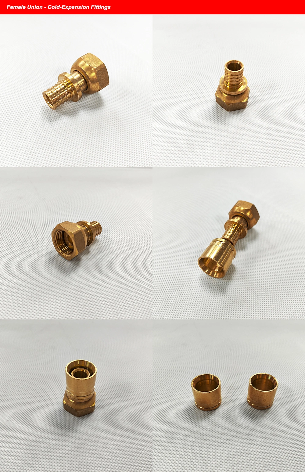 Brass Female Union Pex Sliding Fitting Cold-Expansion Fitting