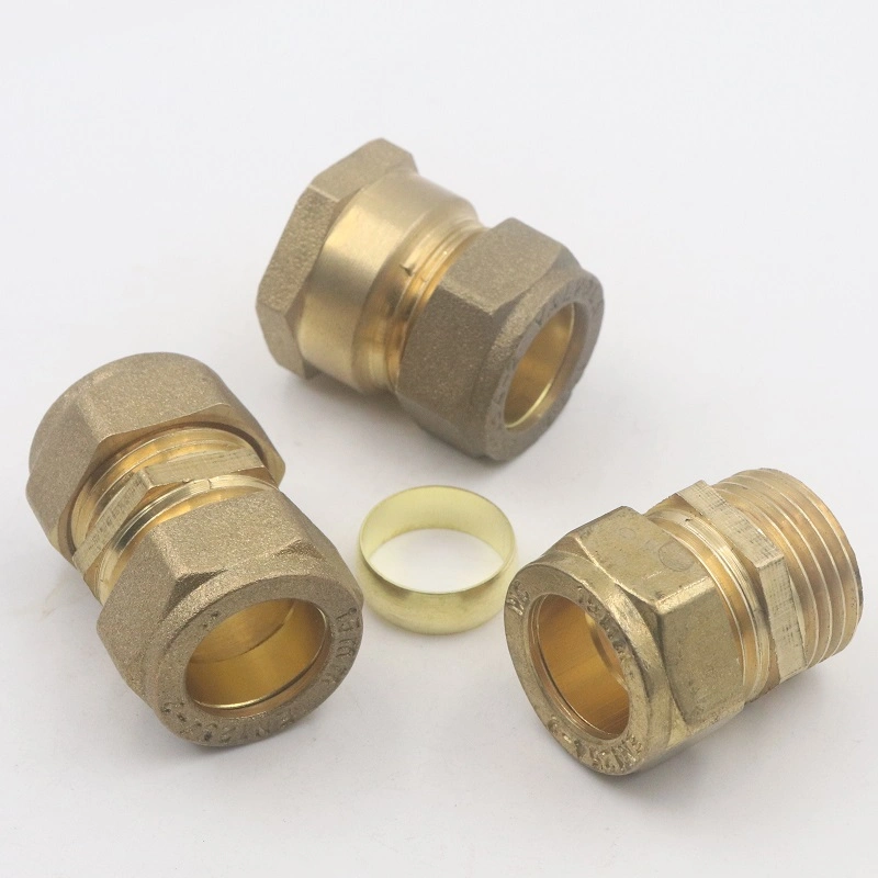 En1254-2 15mm Pipe Connector Plbuming Brass Compression Fitting