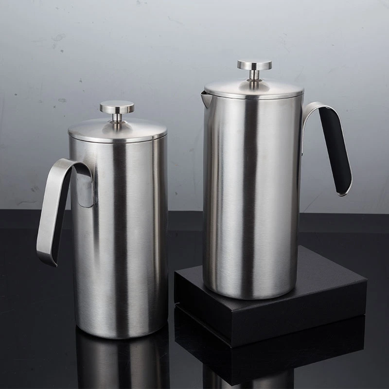 Kitchen Accessories Insulated Stainless Steel French Press Metal Coffee Maker