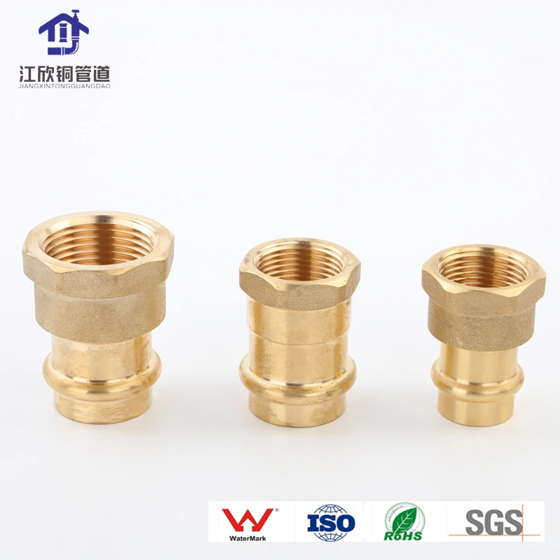 Brass Press Adapter V-Profile 15mm Gas Water Copper Pipe Fittings