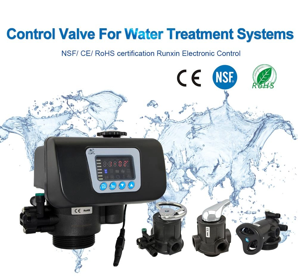 Household Industrial Manual Auomatic Auto Multiport FRP Resin Tank Water Treatment Softener Sand Filter Filtration System Runxin Control Valve