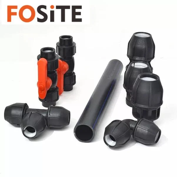ISO 14236 Irrigation HDPE Ball Valve HDPE PE Compression Fittings