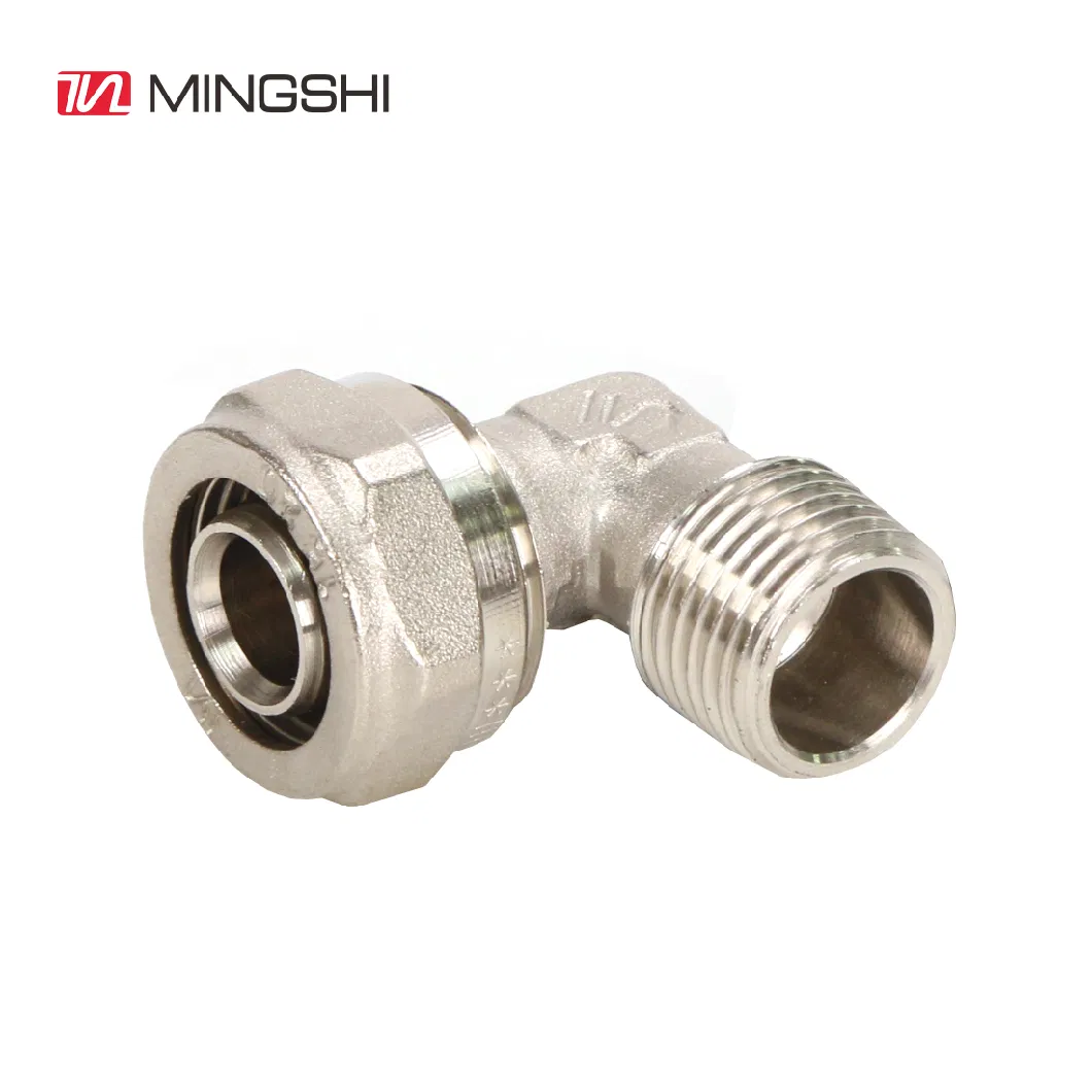 Plumbing Cw617n Brass Compression Fitting for Multilayer Pex-Al-Pex Water and Gas Pipe-Male Elbow